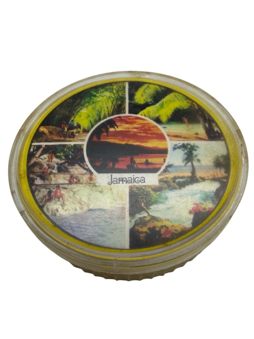 Vintage Round Playing Cards Jamaica Souvenir Deck Hong Kong WPP w/ Plastic Case - Picture 7 of 8
